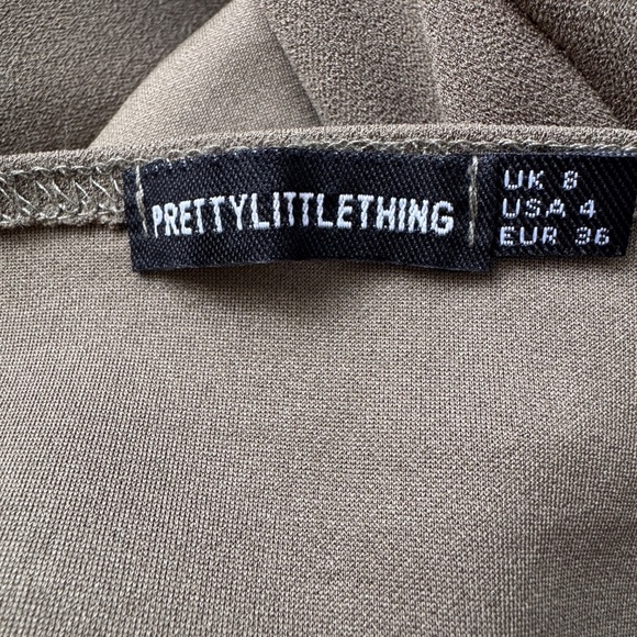 Pretty Little Thing Women's One Shoulder Pencil Dress Olive Green 4 Cocktail - Picture 7 of 11